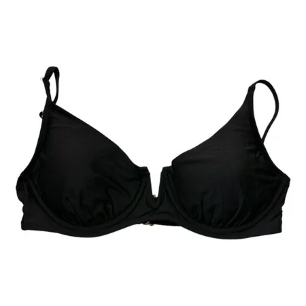 NEW Anne Cole Limited Edition Ladies Swim V-Wire Bikini Top Black Small